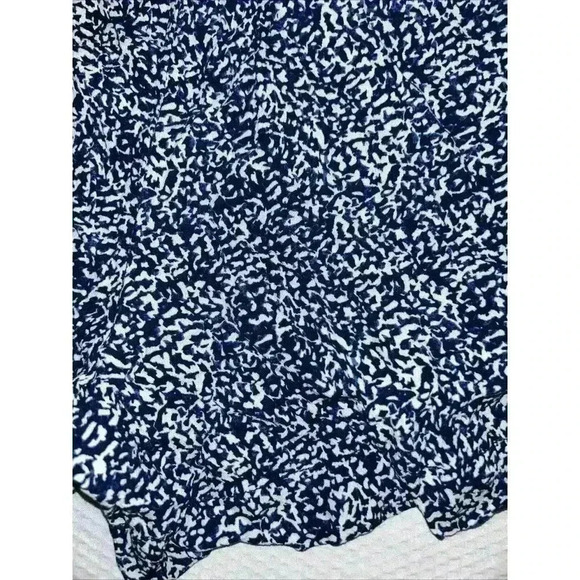 Madewell Navy Blue Print Drawstring Drapey Pull-On Shorts Small - Picture 6 of 6
